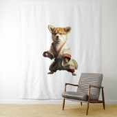 Dog Knows Karate Wandkleed (In situ)