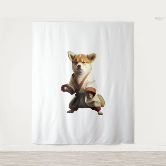 Dog Knows Karate Wandkleed (Voorkant)