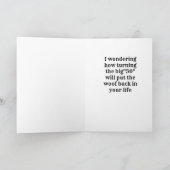 DOG KRIJGT AAN VOOR "UW 50ste BIRTHDAY" Kaart (Binnen)