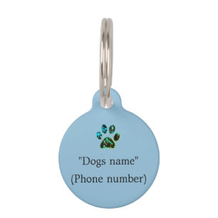 Dog Label Blue Huisdierpenning
