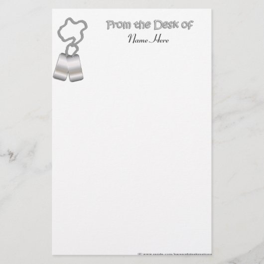 Dog Label Briefpapier (Voorkant)