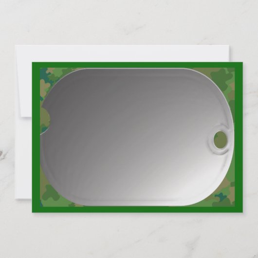 Dog Label camo-stijl Kaart (Achterkant)