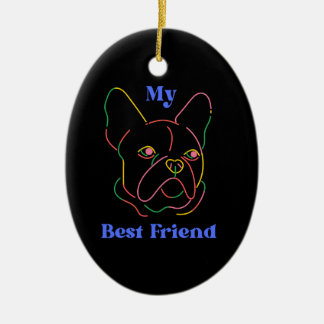 Dog Label, dogtag, dog name tags, aangepaste dog t Keramisch Ornament