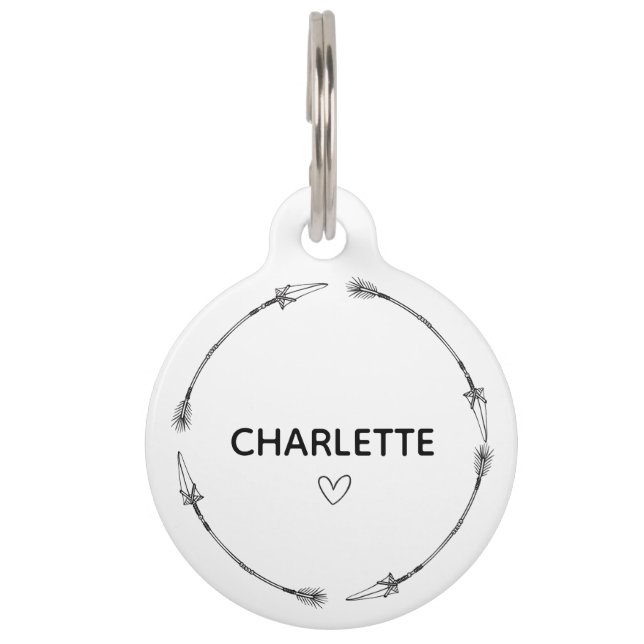 Dog Label Halsband Label Gepersonaliseerde Kat Lab Huisdierpenning (Voorkant)