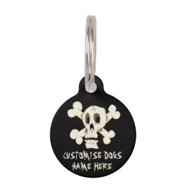 DOG LABEL "SKULLS" HUISDIERPENNING