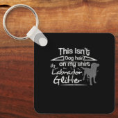 Dog Labrador Funny Hair Sleutelhanger (Voorkant)