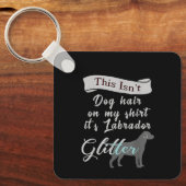 Dog Labrador Glitter funny Sleutelhanger (Voorkant)