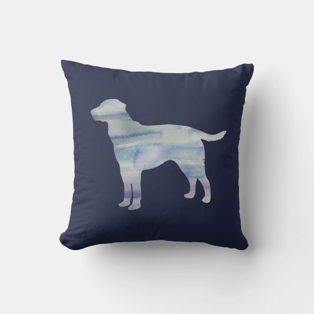 Dog Labrador Silhouette Dog Painting Pillow Kussen (Voorkant)