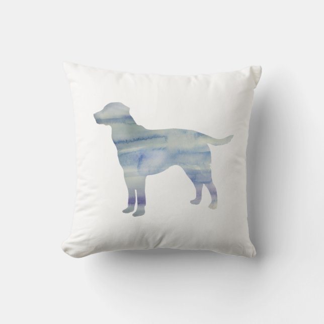 Dog Labrador Silhouette Dog Painting Pillow Kussen (Voorkant)
