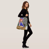 Dog & Lady in Café op Sunset Crossbody Tas (Op model)