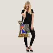 Dog & Lady in Café op Sunset Tote Bag (Op model)
