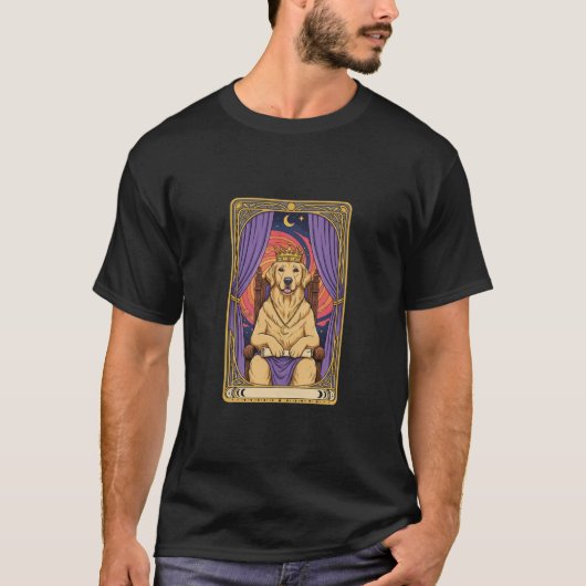 Dog Lady Tarot, Mystical cat, Queen Dog, T-shirt (Voorkant)
