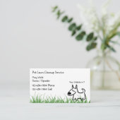 Dog Lawn Cleanup Visitekaartjes (Staand voorkant)