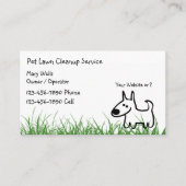 Dog Lawn Cleanup Visitekaartjes (Voorkant)