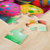 Dog Laying on Easter Eggs Legpuzzel (Zijkant)