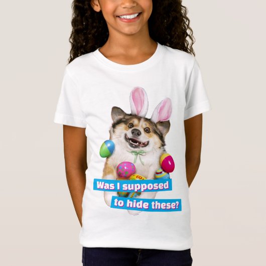 Dog Laying on Easter Eggs T-shirt (Voorkant)