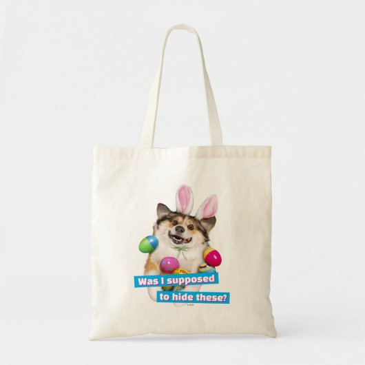 Dog Laying on Easter Eggs Tote Bag (Voorkant)
