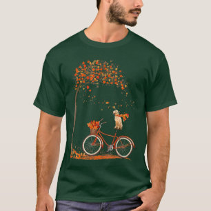 Dog Leaf Herfst Autumn Cycling Funny Golden haalt T-shirt