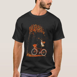 Dog Leaf Herfst Autumn Cycling German Shepherd T-shirt