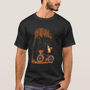 Dog Leaf Herfst Autumn Cycling Golden T-shirt
