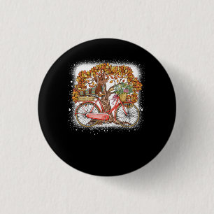 Dog Leaf Herfst Herfst Fietsen Funny Dachshund Pet Ronde Button 3,2 Cm
