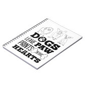 Dog Leaves Paw Prints on your hart Cute Puppy Ske Notitieboek (Linkerzijde)