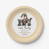 Dog Let's Pawty Birthday Papieren Bordje (Voorkant)
