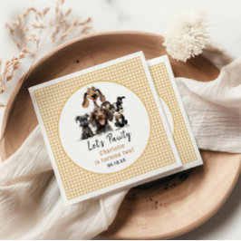 Dog Let's Pawty Birthday Servet