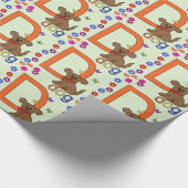 Dog Letter D Cadeaupapier (Hoek)