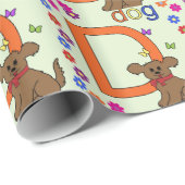 Dog Letter D Cadeaupapier (Rol Hoek)