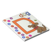 Dog Letter D Notitieblok (Schuin)