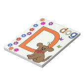 Dog Letter D Notitieblok (Linkerzijde)