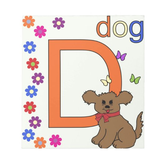 Dog Letter D Notitieblok (Voorkant)