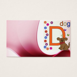 Dog Letter D Visitekaartjes