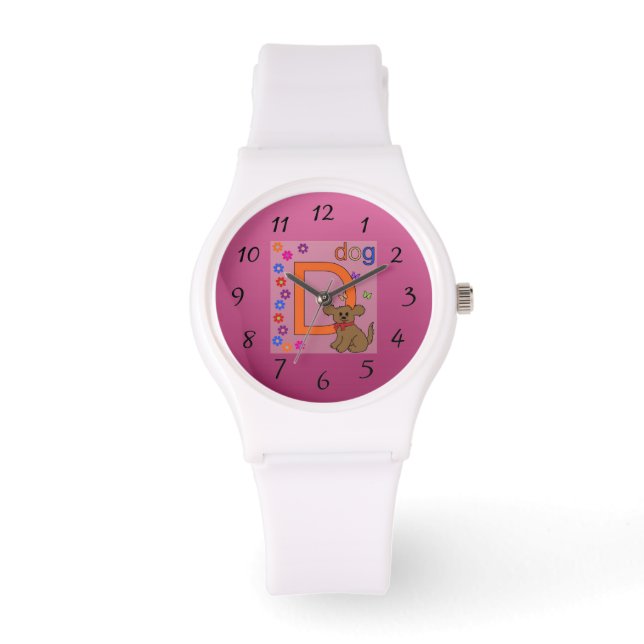Dog Letter D Watch Horloge (Voorkant)
