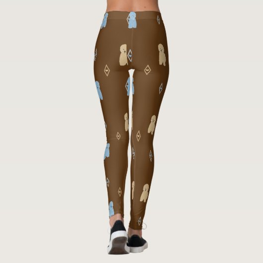 Dog Lhasa Apso patroon Leggings (Achterkant)