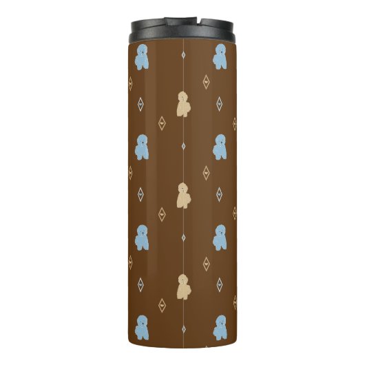 Dog Lhasa Apso patroon Thermosbeker (Achterkant)