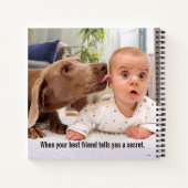 Dog Licking Baby's Ear Notitieboek (Achterkant)