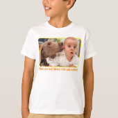 Dog Licking Baby's Ear T-shirt (Voorkant)