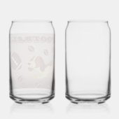 Dog Liefde Spelen football Blikvorm Glas (Achterkant)