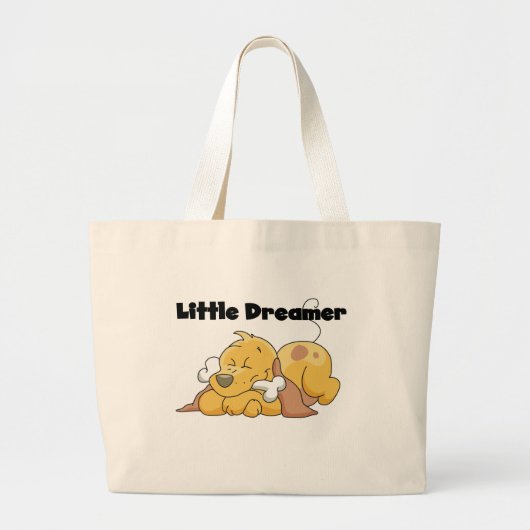 Dog Little Dreamer T-shirts en cadeaus Grote Tote Bag (Voorkant)