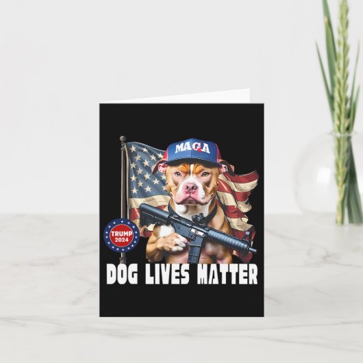 Dog Lives Problem Grappig 2024 Hond Stemmen Trump Kaart (Voorkant)