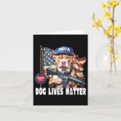 Dog Lives Problem Grappig 2024 Hond Stemmen Trump Kaart (Gele Bloem)