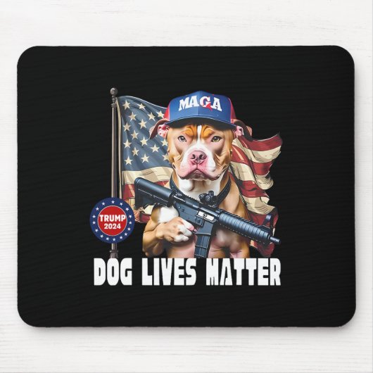 Dog Lives Problem Grappig 2024 Hond Stemmen Trump Muismat (Voorkant)