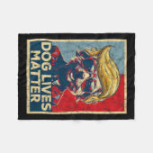 Dog Lives Problem Trump heeft Trump President 2024 Fleece Deken (Voorkant (Horizontaal))