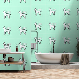 DOG Logo Aqua Green Behang