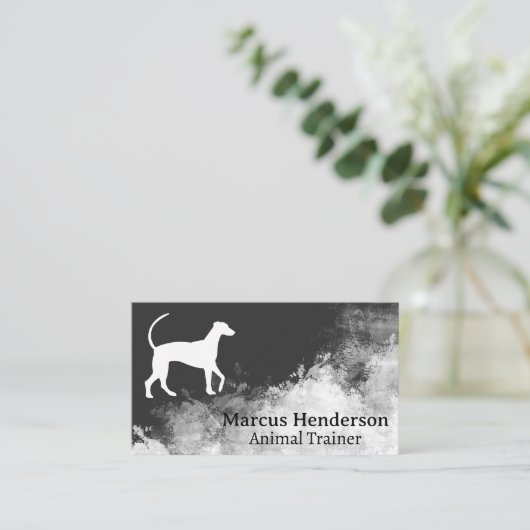 Dog Logo | Background Texture Visitekaartje (Staand voorkant)