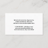 Dog Logo | Background Texture Visitekaartje (Achterkant)