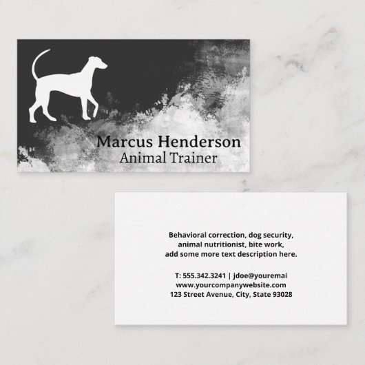 Dog Logo | Background Texture Visitekaartje (Voorkant / Achterkant)