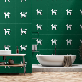 DOG Logo DK Groen Wit Hondenhuisdier Behang